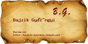 Bajzik Gyöngyi névjegykártya