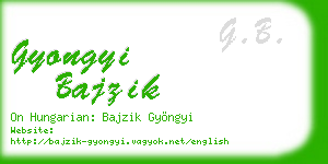 gyongyi bajzik business card
