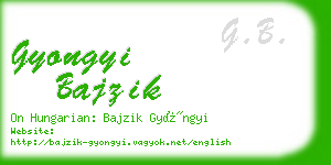 gyongyi bajzik business card